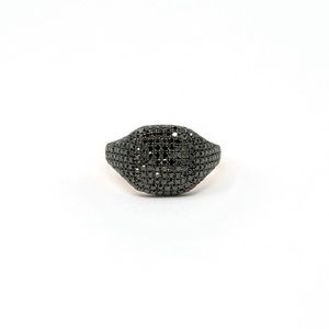 14k Rose Gold & Black Diamond Pinky Ring